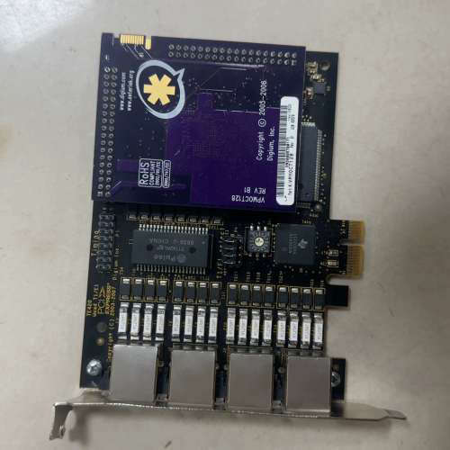 实物图拍摄 Asterisk digium TE420 PC