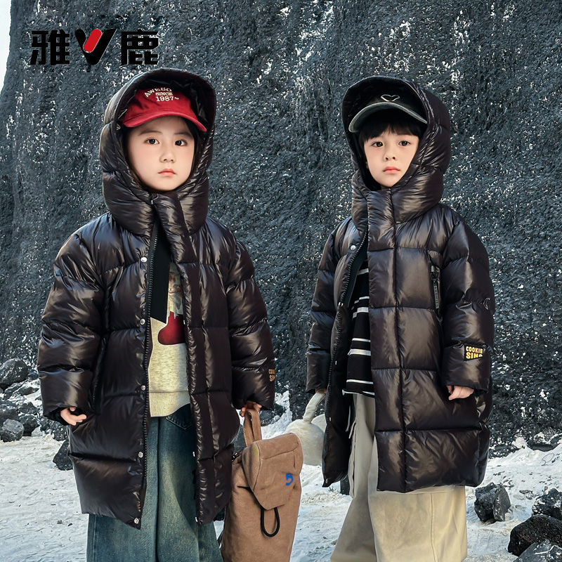 【年中清仓一件不留】雅鹿中长款羽绒加厚款连帽外套Y3Q06Z16910