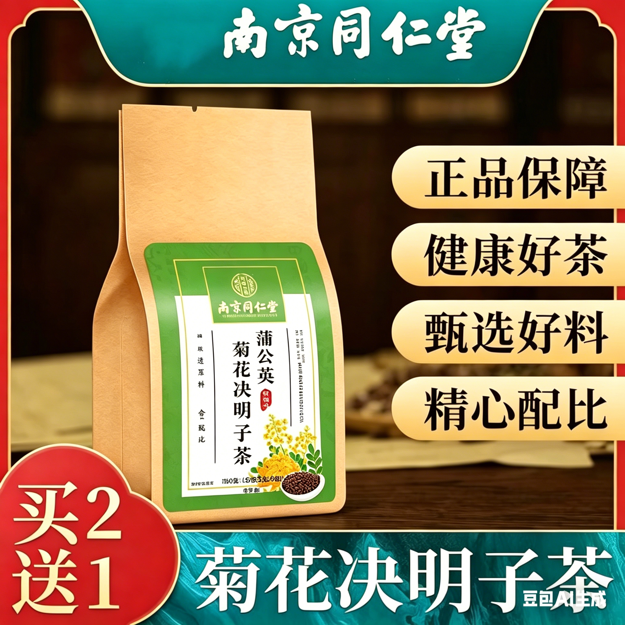 南京同仁堂蒲公英菊花枸杞决明子养生茶