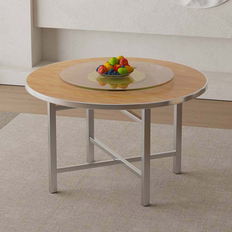 带转盘圆餐桌面实木简约桌面大园桌台面饭酒店桌圆桌面板家用桌子