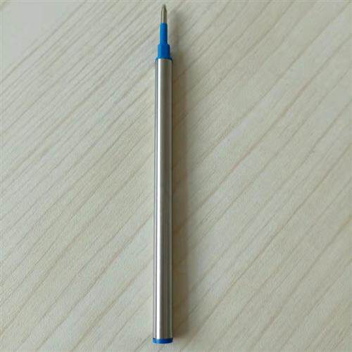 通用宝珠笔直插式替芯金属走珠中水性黑色签字笔芯全长11cm