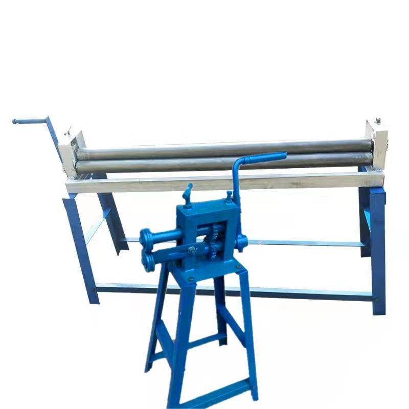 手动卷圆机铁皮保温压边机小型卷板机不锈钢电动滚圆机铝皮咬口机