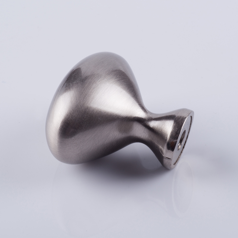 亮铬椭圆单孔家具门把手简约抽屉橱柜衣柜门拉手柜子把手