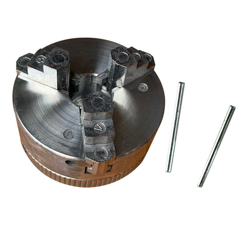 车床手动三爪卡盘 联动夹具自定心夹头扳手工具50 80 100 125 160