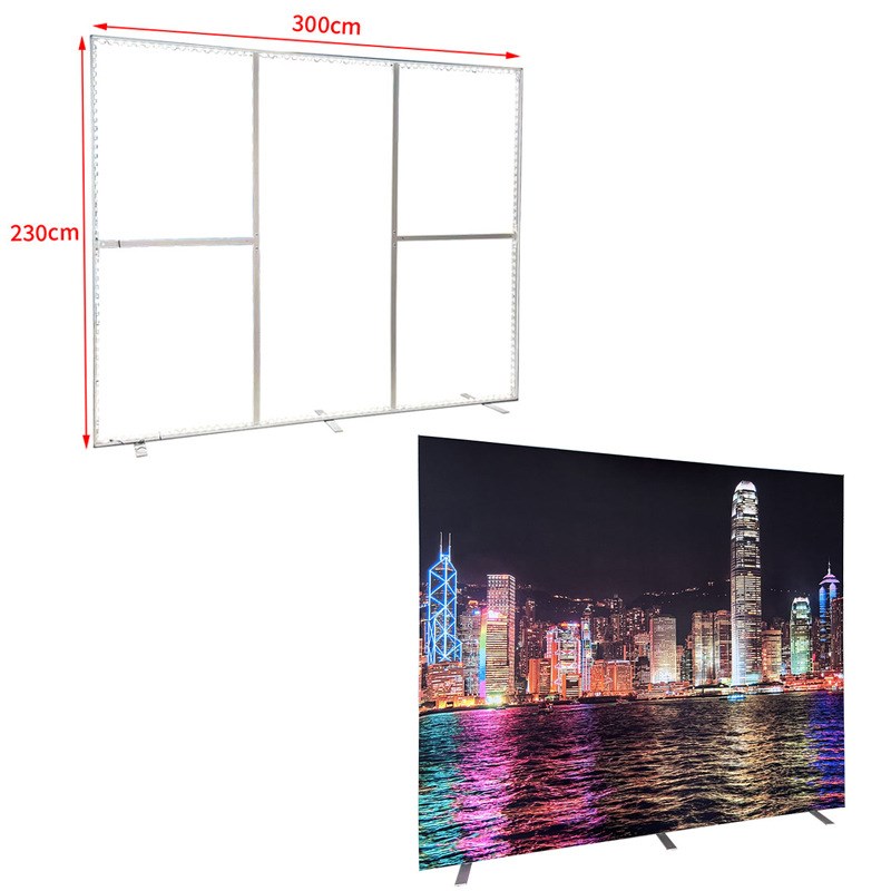 SEG卡布折叠灯箱海外展会展板便携式背景墙快幕秀展位双面灯箱定