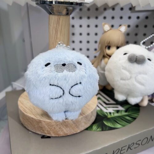 软 fufu 海豹团团毛绒挂件 圆滚滚治愈系海豹团子 星星挂链钥匙扣