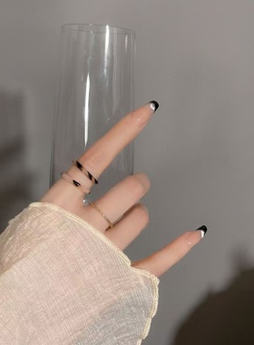 光芒全方位绽放简约素圈戒指女小众设计感高级轻奢气质百搭食指戒