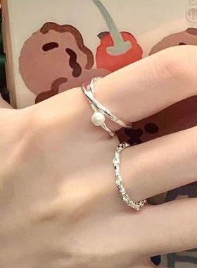 戒指小众素圈叠戴高级感时尚个性开口温柔素雅