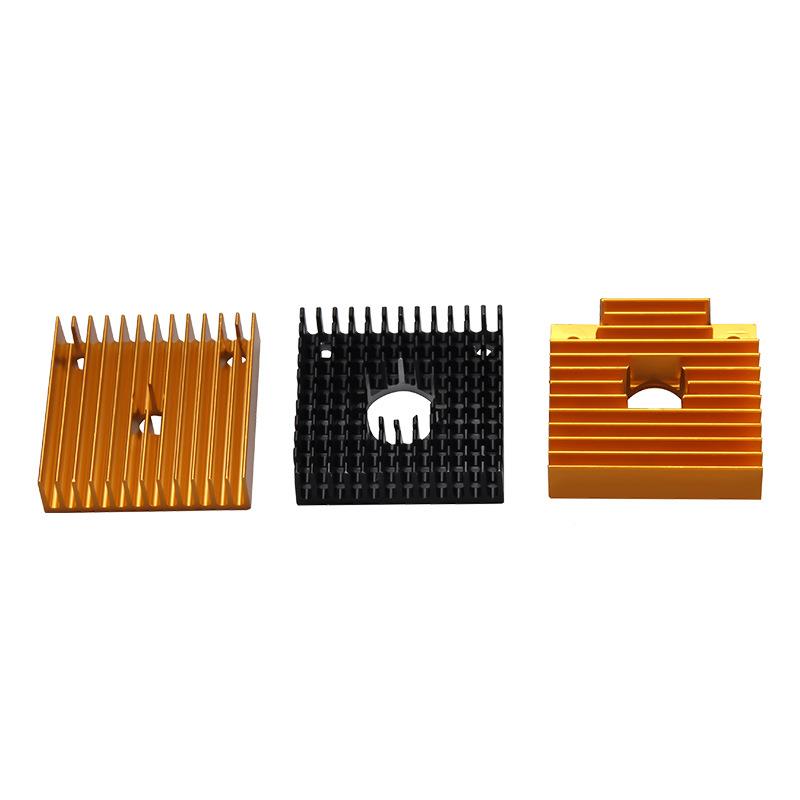 KING直ROON厂家销 m7/8Makerbot挤出机金黑色散热3d片打印k机配件