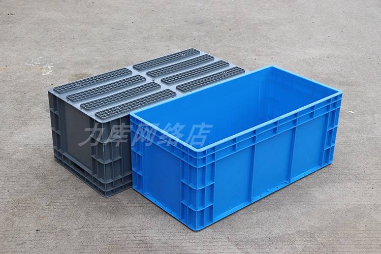 EU4833物流箱周转筐800*400*340灰色胶箱转运筐子塑料箱子大盒子