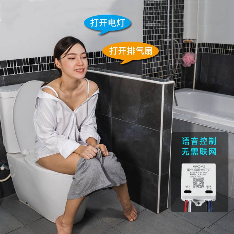 语音智能开关离线声控灯识别遥控无线控制家用灯具改造通断器模块