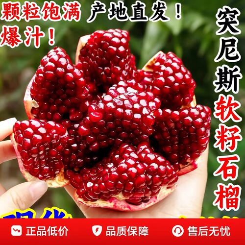 新鲜现摘正宗软籽石榴突尼