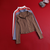 瑜伽服外套女显瘦紧身运动上衣透气健身衣户外跑步长袖 健身服秋冬