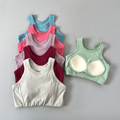 跑步运动内衣防震高强度健身普拉提上衣女文胸外穿瑜伽背心带胸垫