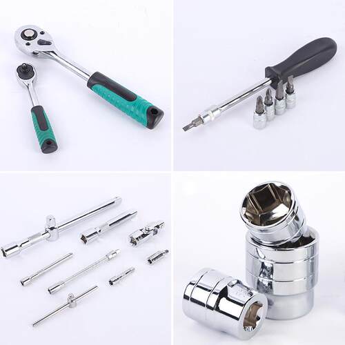 94件轮组94pc合修具套筒棘扳手套装多随车汽修汽车维修用套工具箱