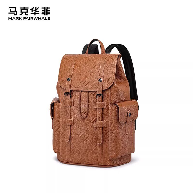 马克华菲2026潮流新款印花背包双肩包防泼水休闲简约大容量高颜值