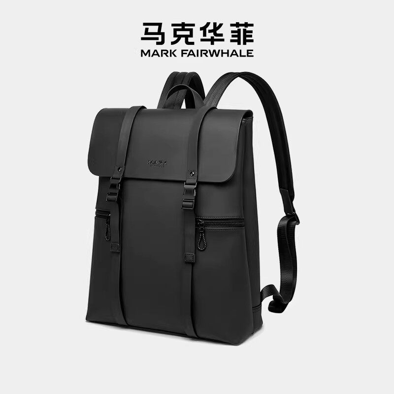 马克华菲2026新款高级磨砂质感男士双肩包大容量防泼水电脑背包