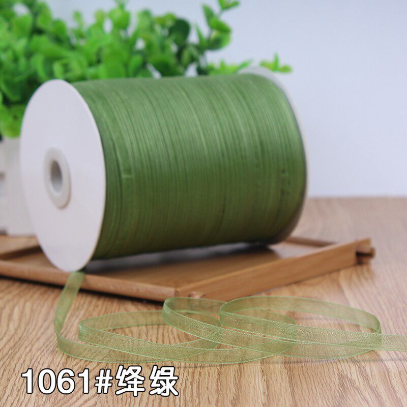 卓彩6mm编发纱带丝带手工钩帽子雪纱带礼品雪纺纱缎带彩带450米长