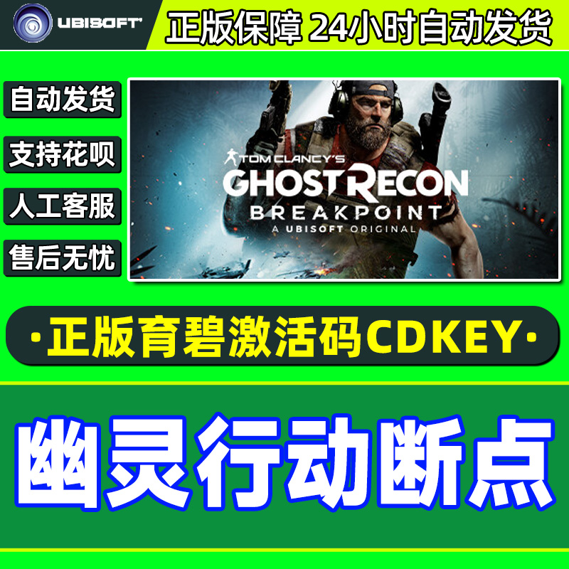 PC中文正版uplay 幽灵行动断点 激活码cdkey 标准黄金终极版