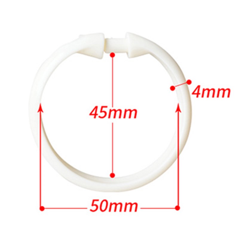 大圆环塑料吊环浴帘环 窗帘环y挂钩窗帘钩子吊钩 实心静音O型环