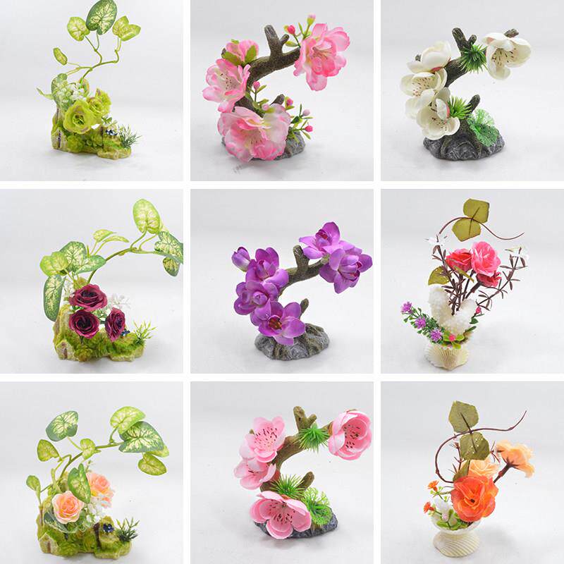 酒店菜品装饰围边特色菜创意盘头刺身拼盘料理仿真花草小摆件盘饰