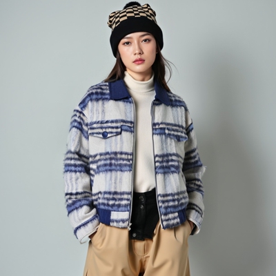 CKA设计师款呢料短外套CKAB0171320N001冬