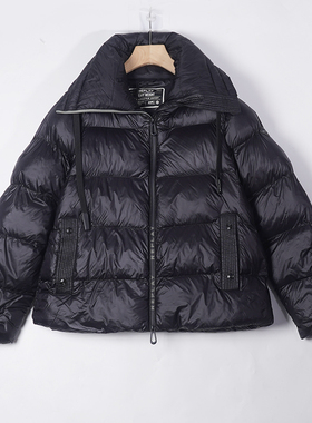 Replay女士短款带帽棉服面包服