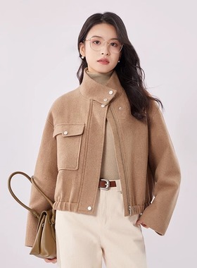 CXX棉羊毛设计师款毛呢小外套短款CXXB01234FDY062秋冬款