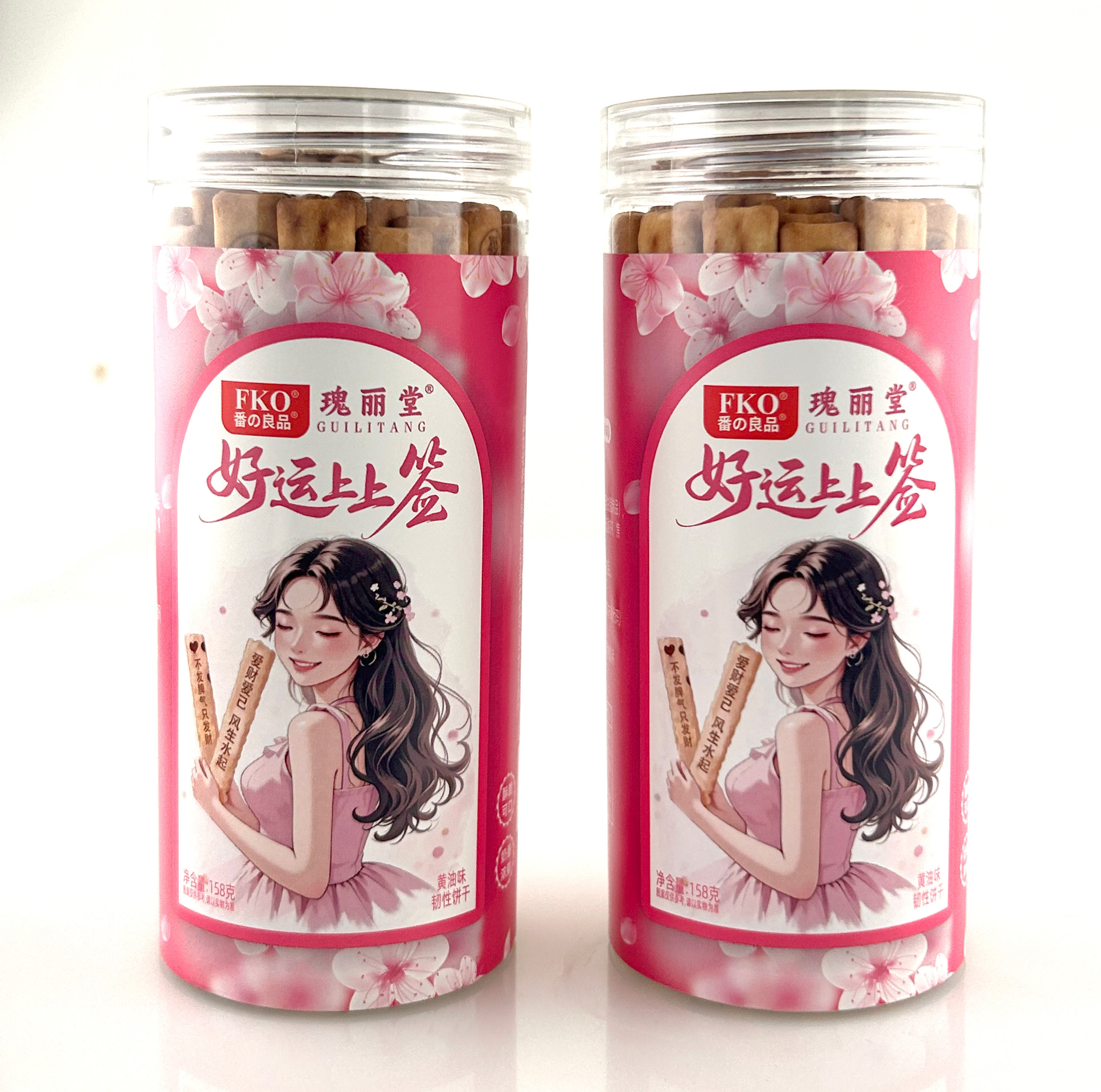 瑰丽堂好运上上签饼干158g黄油味好运饼干休闲娱乐冒险抽签饼干