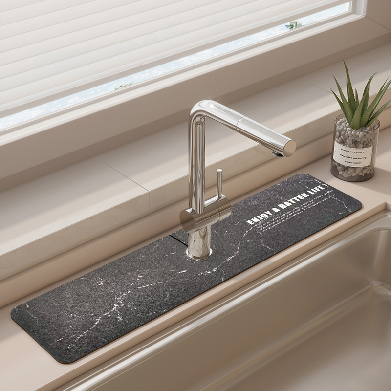 简约大理石水龙头吸水垫