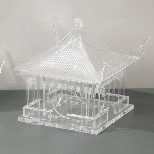 新中式中国风古建筑透明