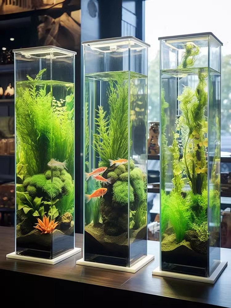 高清方柱形DIY金鱼缸透明亚克力