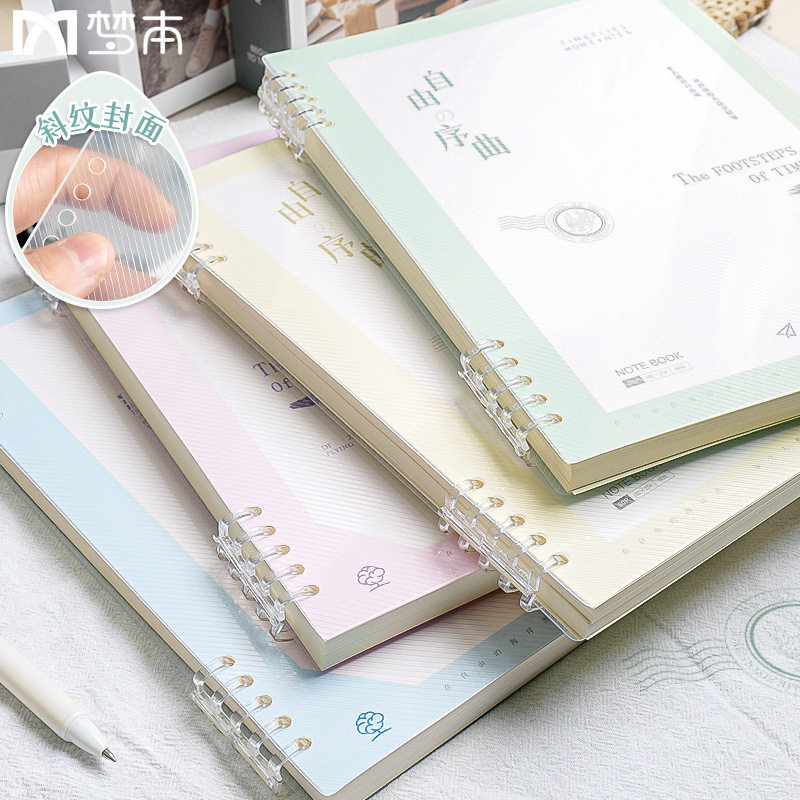 工厂价A5磨砂斜纹可拆卸活页本高