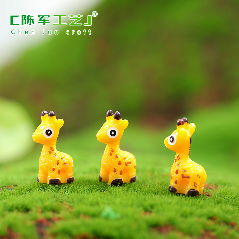 装潢配件小号树脂梅花鹿玩偶摆件多肉植物摆件苔藓微景观DIY材料