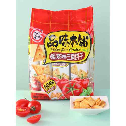 速发现货品味本铺三角饼干 干番茄蔬菜味追剧办公休闲 零食小包装