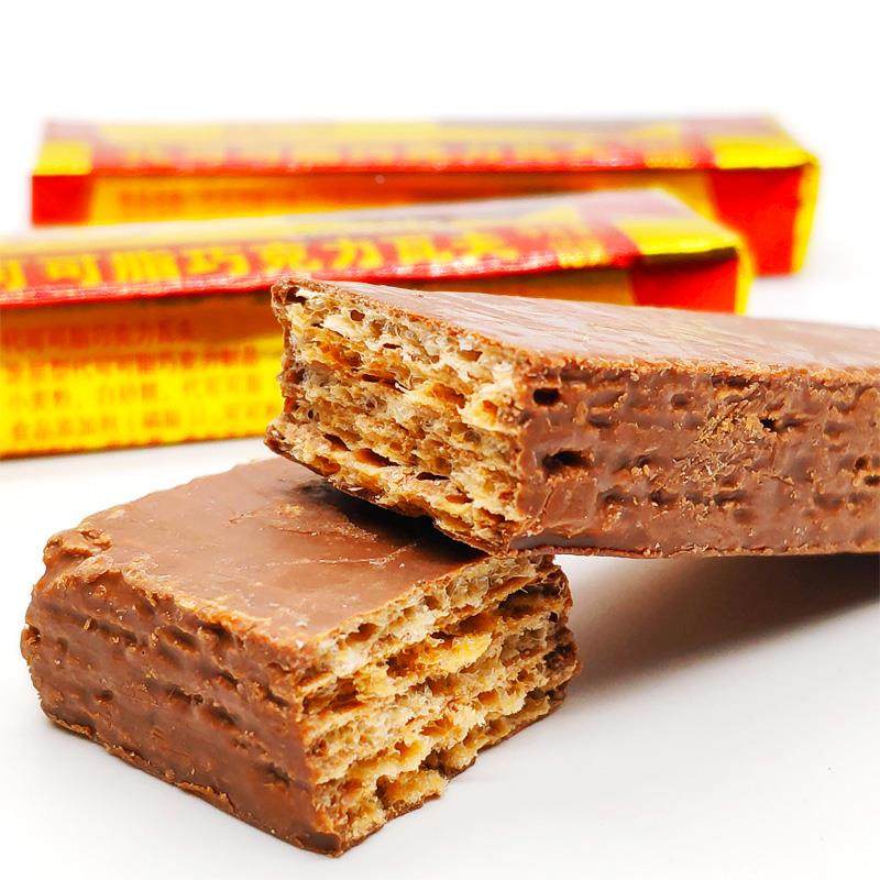 代可可脂巧克力瓦夫80后经典怀旧小零食天津环美威化饼干儿时味道