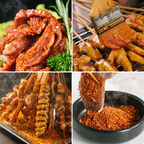 麻辣烧烤撒料1kg桶装油炸串串烤肉蘸料五香孜然辣椒面商用调味料