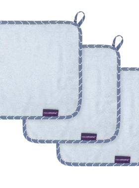 爱尔兰ClevaMama可俐妈妈竹棉方巾宝宝毛巾洗脸巾3条装