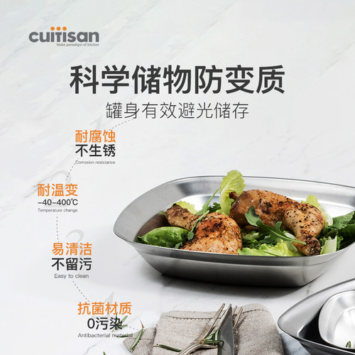 cuitisan304不锈钢抑菌餐盘进口