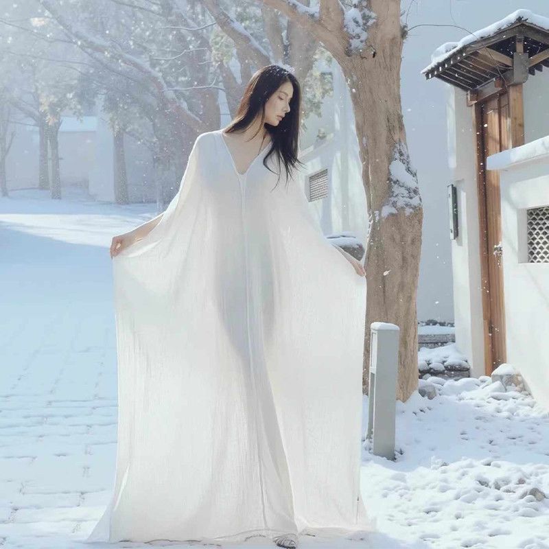 新中式雪地氛围感穿搭高