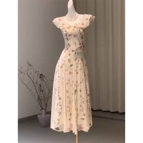 茶歇法式独特好看印花碎