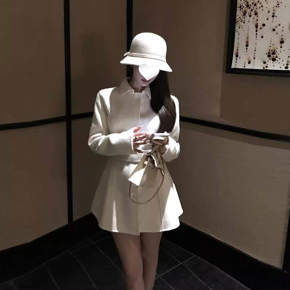 现货~千金法式气质白色两