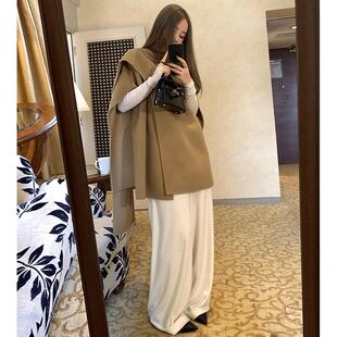 【原版 现货秒发】斗篷披肩双面毛呢大衣外套秋冬高级显贵上衣