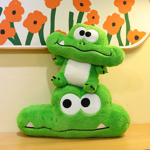 呆萌鳄霸公仔可爱鳄鱼大号玩偶安