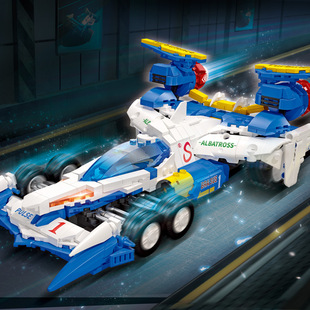 新款 玩具 积木赛跑车小颗粒男孩兼容乐高DIY组装 杰星92003儿童拼装