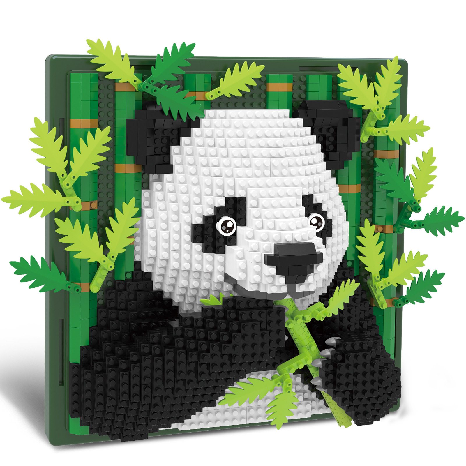 高崎YC601熊猫3D挂壁画拼搭组装积木儿童男孩玩具礼品跨境