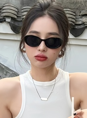 森蓝家复古潮流插心脚墨镜女拍照防紫外线太阳眼镜小 红书推荐