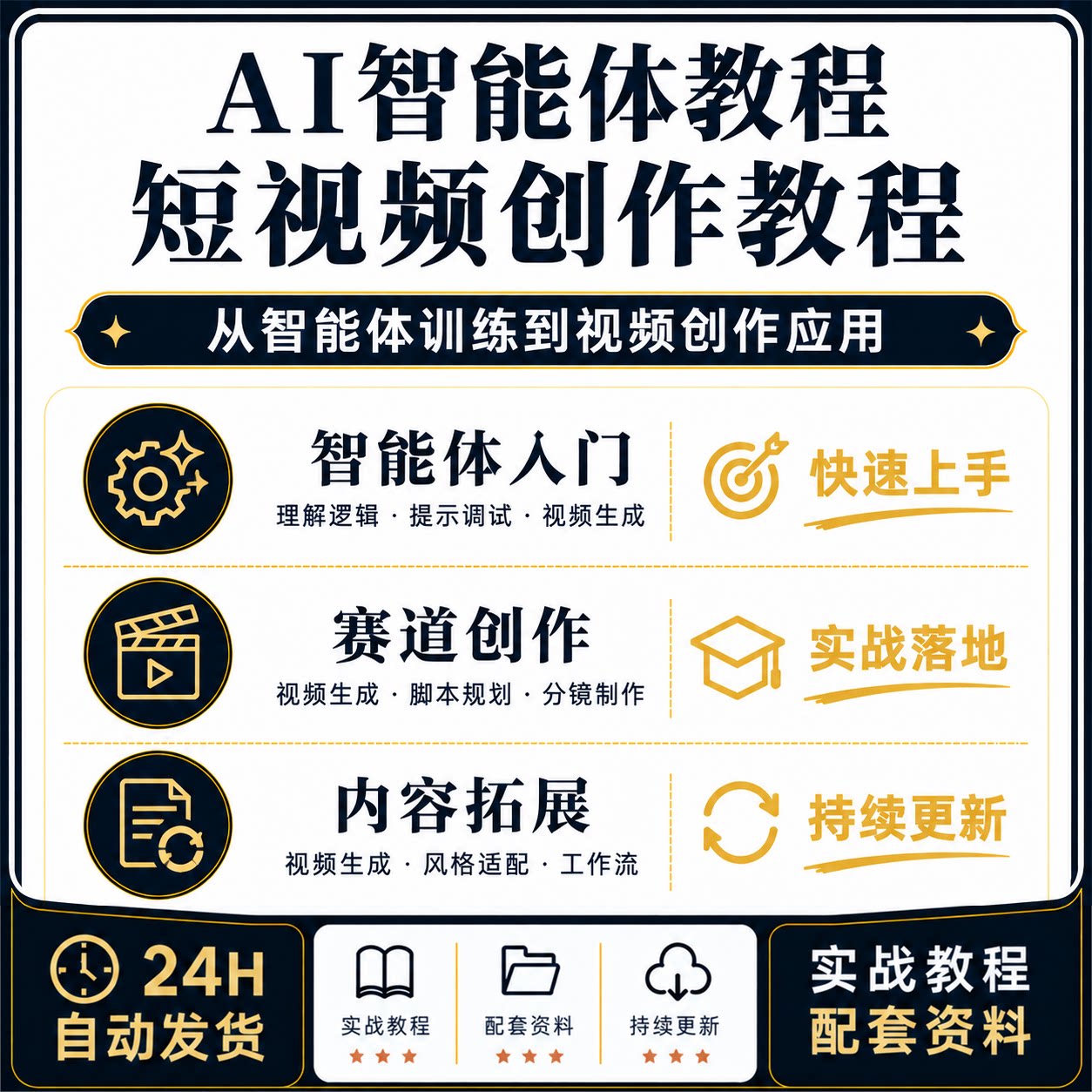 AI智能体驯化视频教程短视频创作提示词智能体训练内容创作课程