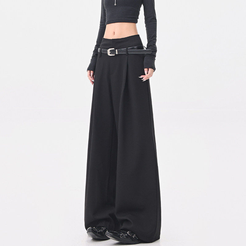 KEN STUDIO夏秋新款高级感垂感阔腿西装裤女高腰宽松显瘦休闲裤子,女装/女士精品,西装裤/正装裤,淘宝优惠券,粉丝福利购,淘宝优惠卷