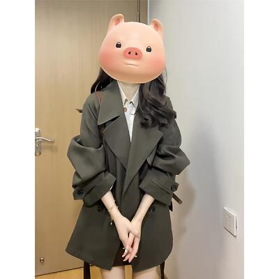 巨好看的短款风衣外套女2